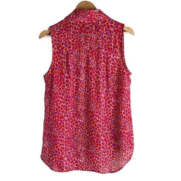 Cabi Heartbreaker Sleeveless Blouse Top in Red Pink, Size Small - Picture 8 of 10